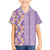 Lush Lilac Aloha Hawaii Tiki Family Matching Puletasi and Hawaiian Shirt Tropical Plumeria - Seamless Style