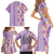 Lush Lilac Aloha Hawaii Tiki Family Matching Short Sleeve Bodycon Dress and Hawaiian Shirt Tropical Plumeria - Seamless Style