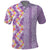 Lush Lilac Aloha Hawaii Tiki Polo Shirt Tropical Plumeria - Seamless Style