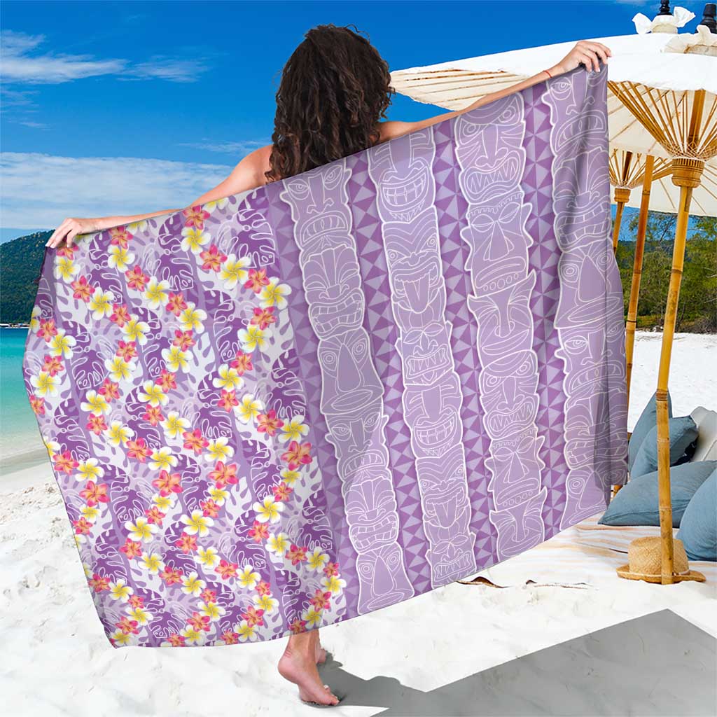 Lush Lilac Aloha Hawaii Tiki Sarong Tropical Plumeria - Seamless Style LT14 One Size 44 x 66 inches Purple - Polynesian Pride