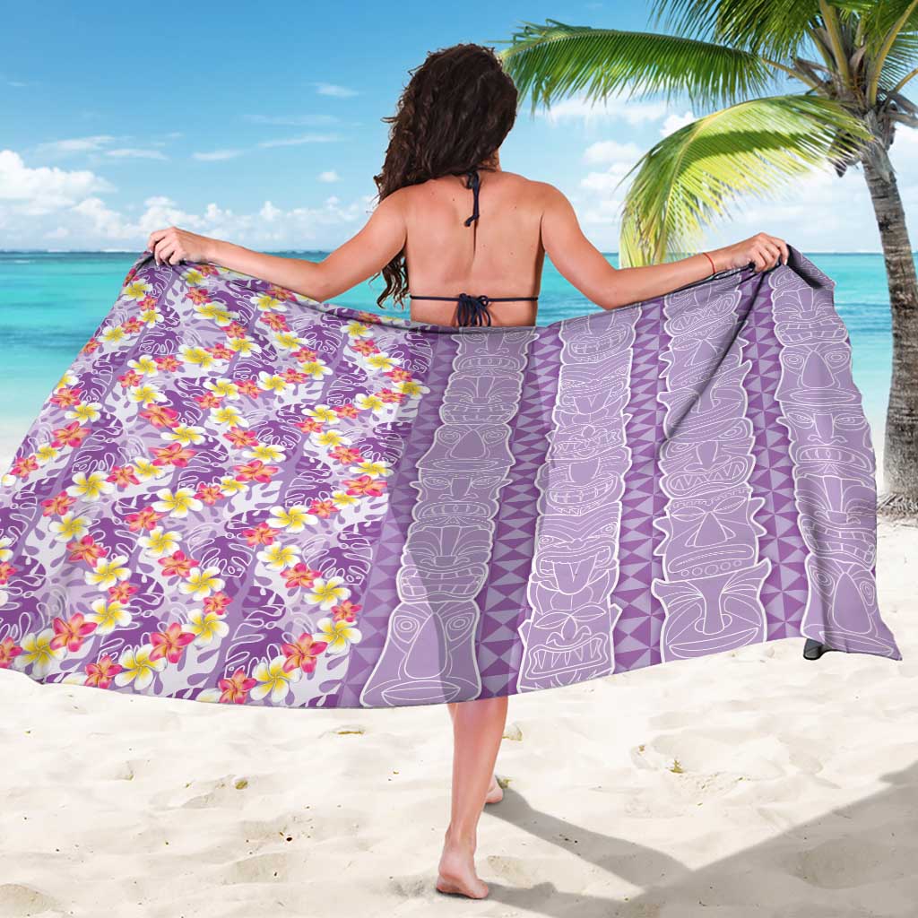 Lush Lilac Aloha Hawaii Tiki Sarong Tropical Plumeria - Seamless Style LT14 - Polynesian Pride