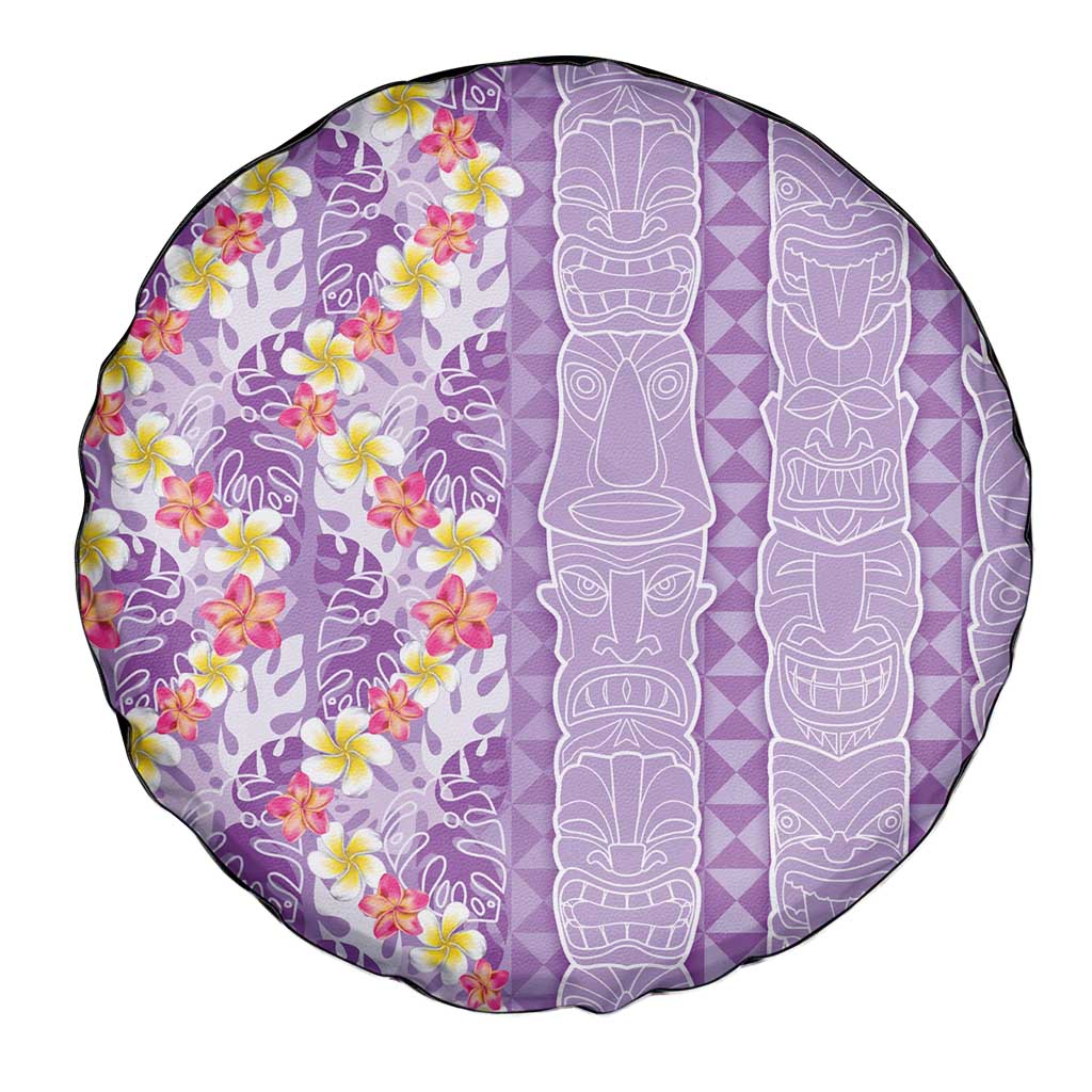 Lush Lilac Aloha Hawaii Tiki Spare Tire Cover Tropical Plumeria - Seamless Style LT14 - Polynesian Pride
