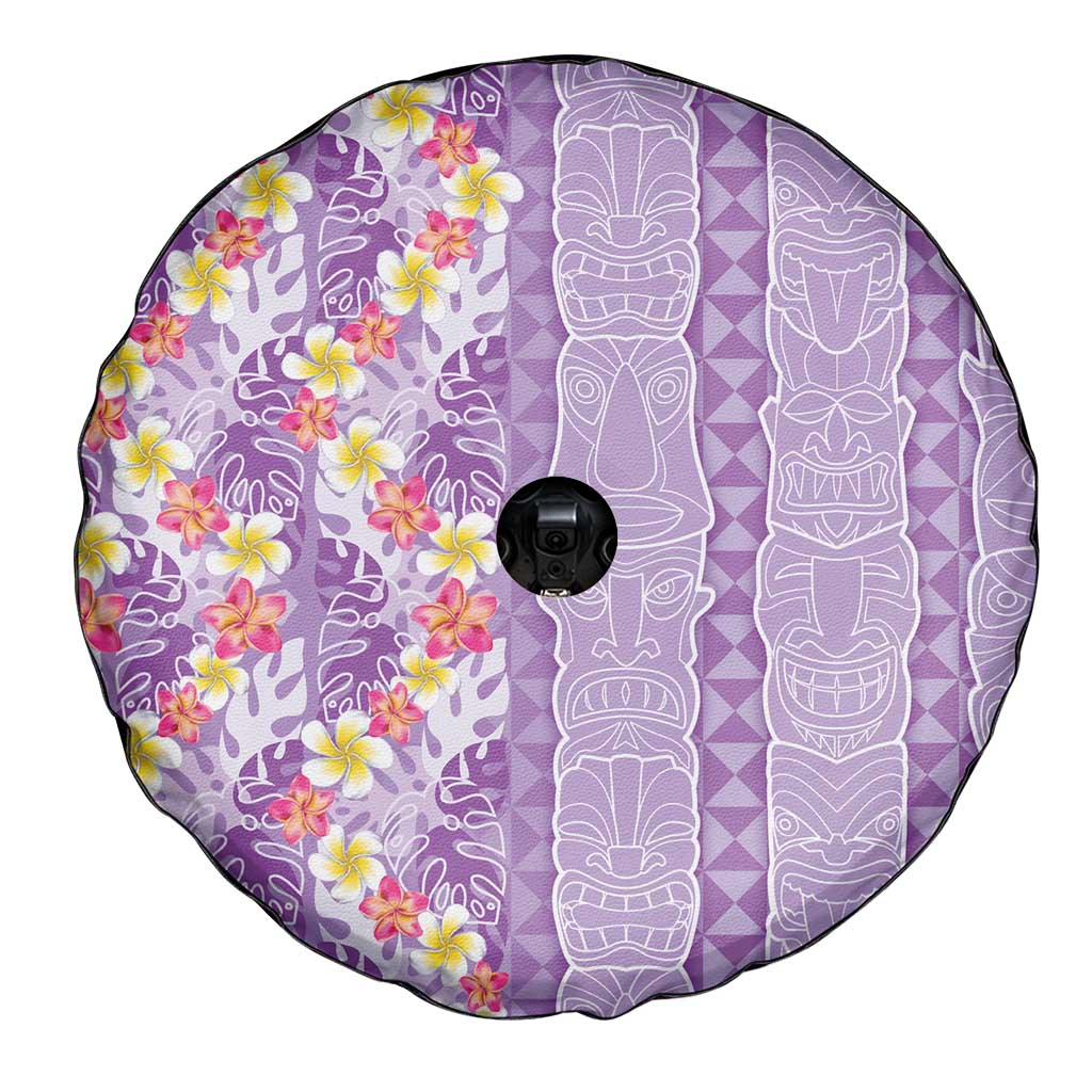 Lush Lilac Aloha Hawaii Tiki Spare Tire Cover Tropical Plumeria - Seamless Style LT14 - Polynesian Pride