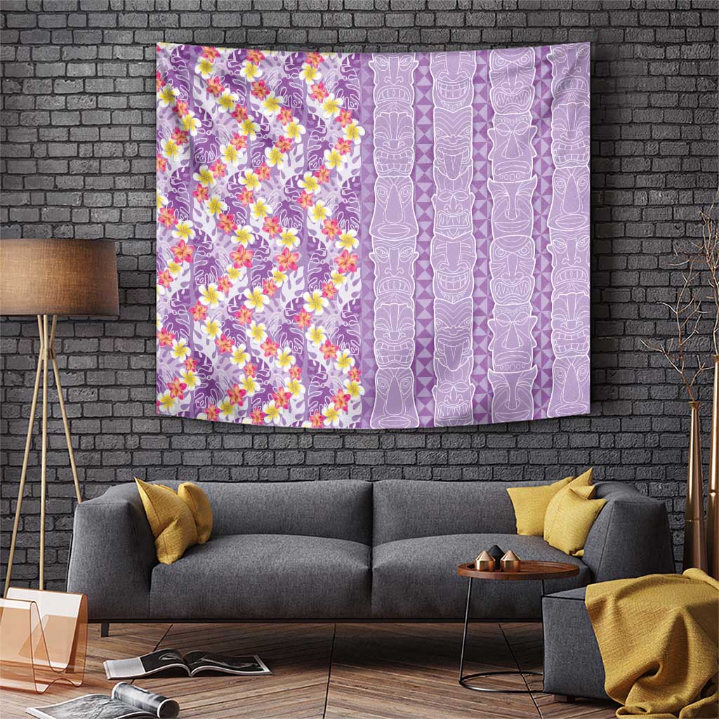 Lush Lilac Aloha Hawaii Tiki Tapestry Tropical Plumeria - Seamless Style LT14 Purple - Polynesian Pride