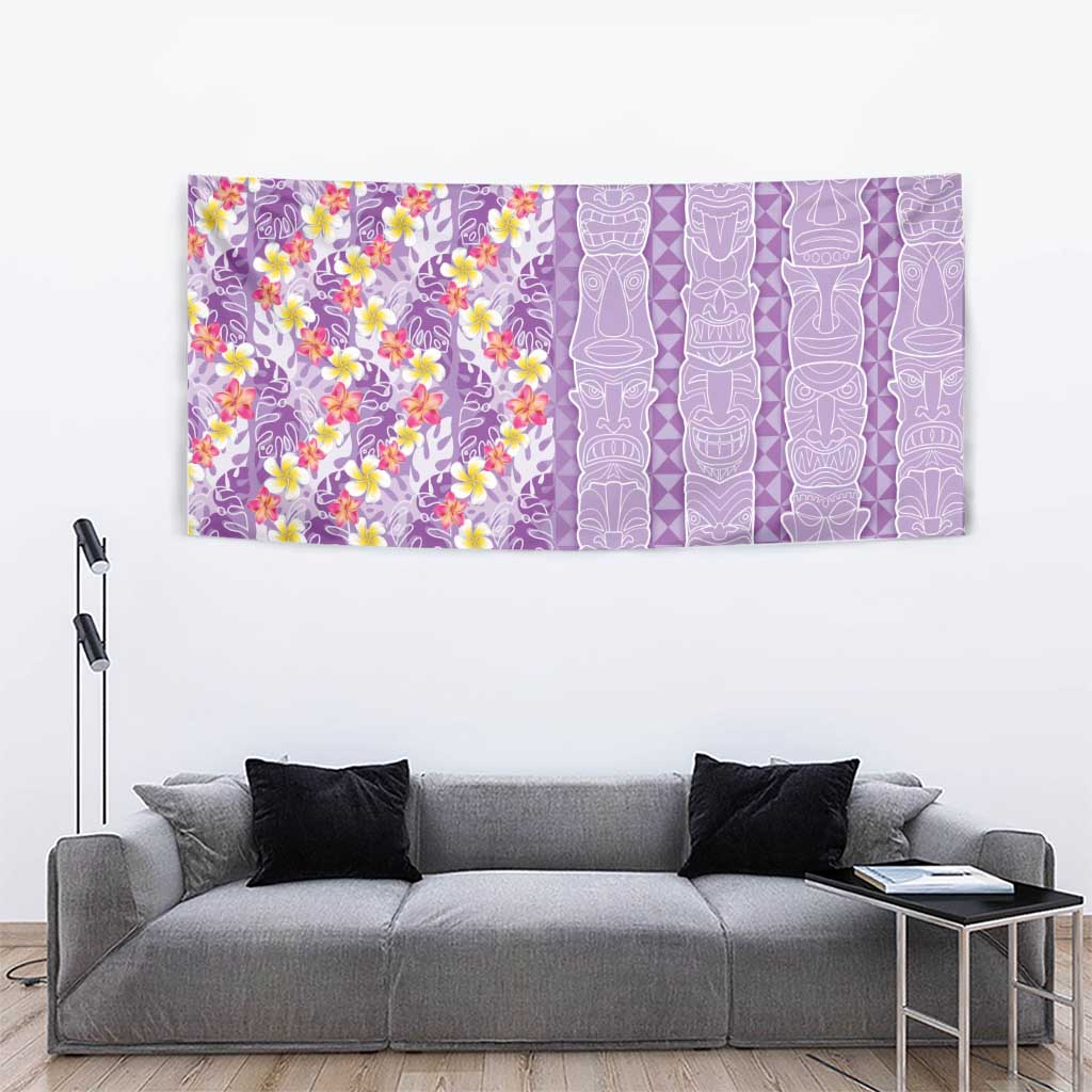 Lush Lilac Aloha Hawaii Tiki Tapestry Tropical Plumeria - Seamless Style LT14 - Polynesian Pride