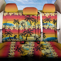 Tropical Islands Sunset Hawaii Back Car Seat Cover Go Surfing With Hula Girl - Summer Vibes LT14 One Size Red - Polynesian Pride