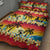 Tropical Islands Sunset Hawaii Quilt Bed Set Go Surfing With Hula Girl - Summer Vibes