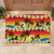 Tropical Islands Sunset Hawaii Rubber Doormat Go Surfing With Hula Girl - Summer Vibes