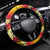 Tropical Islands Sunset Hawaii Steering Wheel Cover Go Surfing With Hula Girl - Summer Vibes