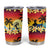 Tropical Islands Sunset Hawaii Tumbler Cup Go Surfing With Hula Girl - Summer Vibes