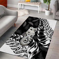 Aotearoa Manaia NZ Maori Silver Fern Area Rug LT14 - Polynesian Pride