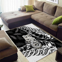 Aotearoa Manaia NZ Maori Silver Fern Area Rug LT14 - Polynesian Pride