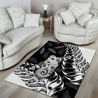 Aotearoa Manaia NZ Maori Silver Fern Area Rug LT14 - Polynesian Pride