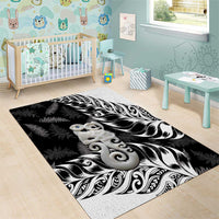 Aotearoa Manaia NZ Maori Silver Fern Area Rug LT14 - Polynesian Pride