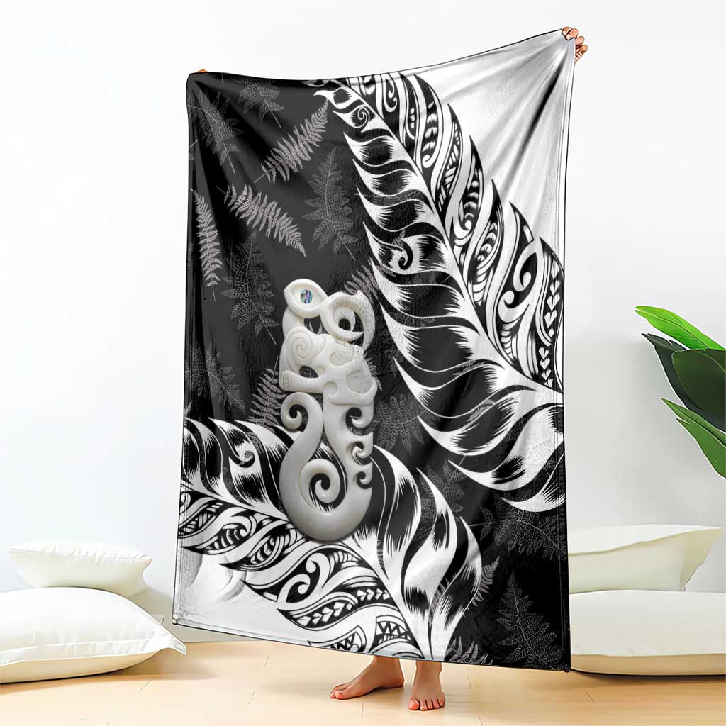 Aotearoa Manaia NZ Maori Silver Fern Blanket LT14 - Polynesian Pride