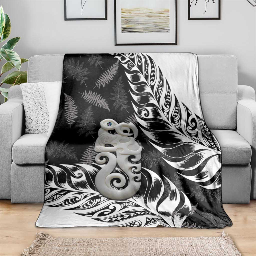 Aotearoa Manaia NZ Maori Silver Fern Blanket LT14 - Polynesian Pride
