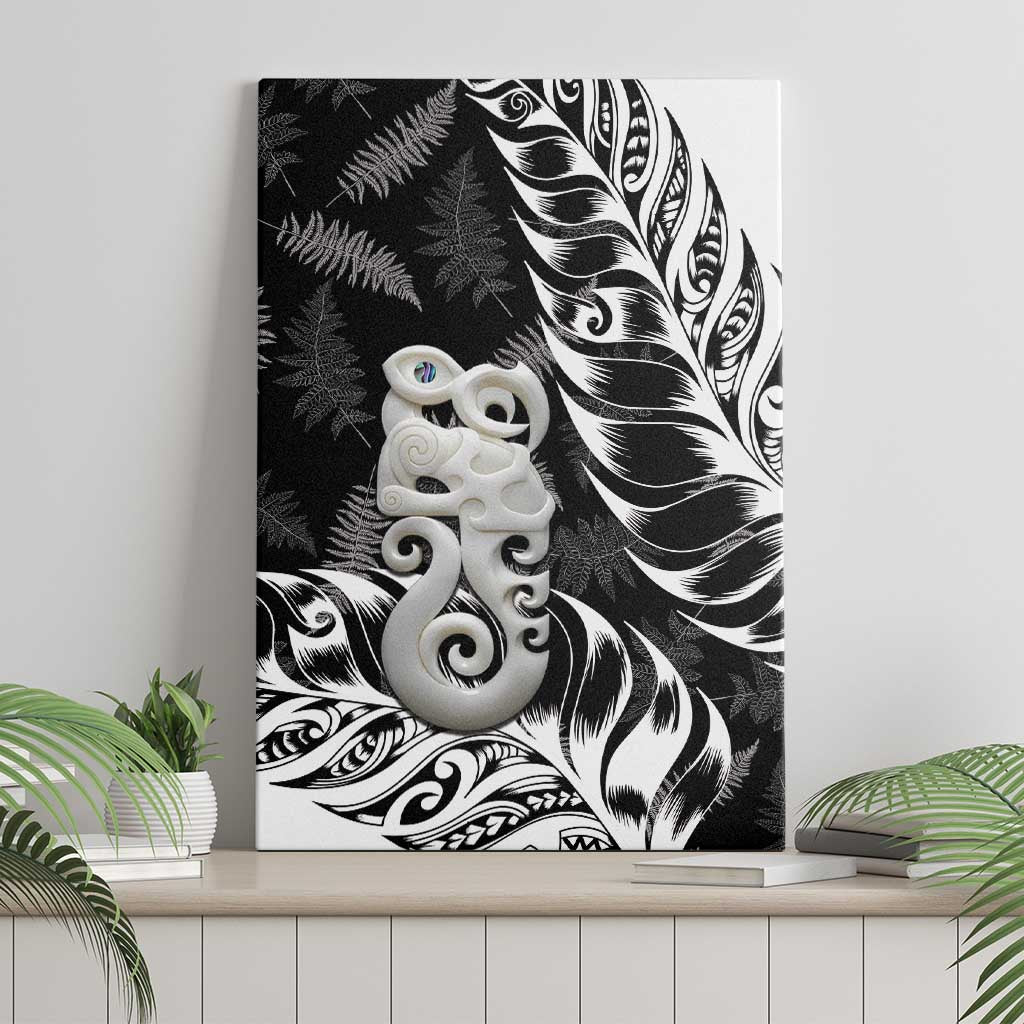 Aotearoa Manaia NZ Maori Silver Fern Canvas Wall Art LT14 - Polynesian Pride