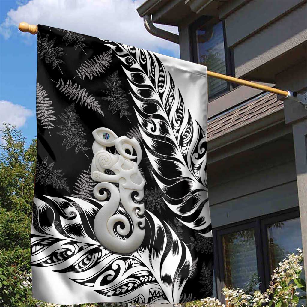 Aotearoa Manaia NZ Maori Silver Fern Garden Flag LT14 - Polynesian Pride