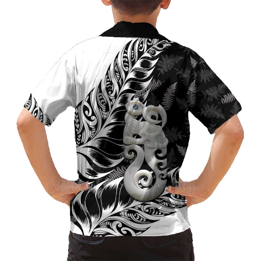 Aotearoa Manaia NZ Maori Silver Fern Kid Hawaiian Shirt LT14 - Polynesian Pride