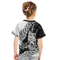 Aotearoa Manaia NZ Maori Silver Fern Kid T Shirt LT14 - Polynesian Pride
