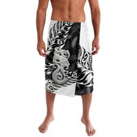 Aotearoa Manaia NZ Maori Silver Fern Lavalava LT14 Black - Polynesian Pride