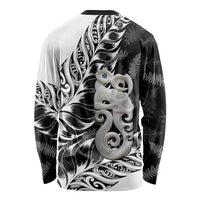Aotearoa Manaia NZ Maori Silver Fern Long Sleeve Shirt LT14 - Polynesian Pride