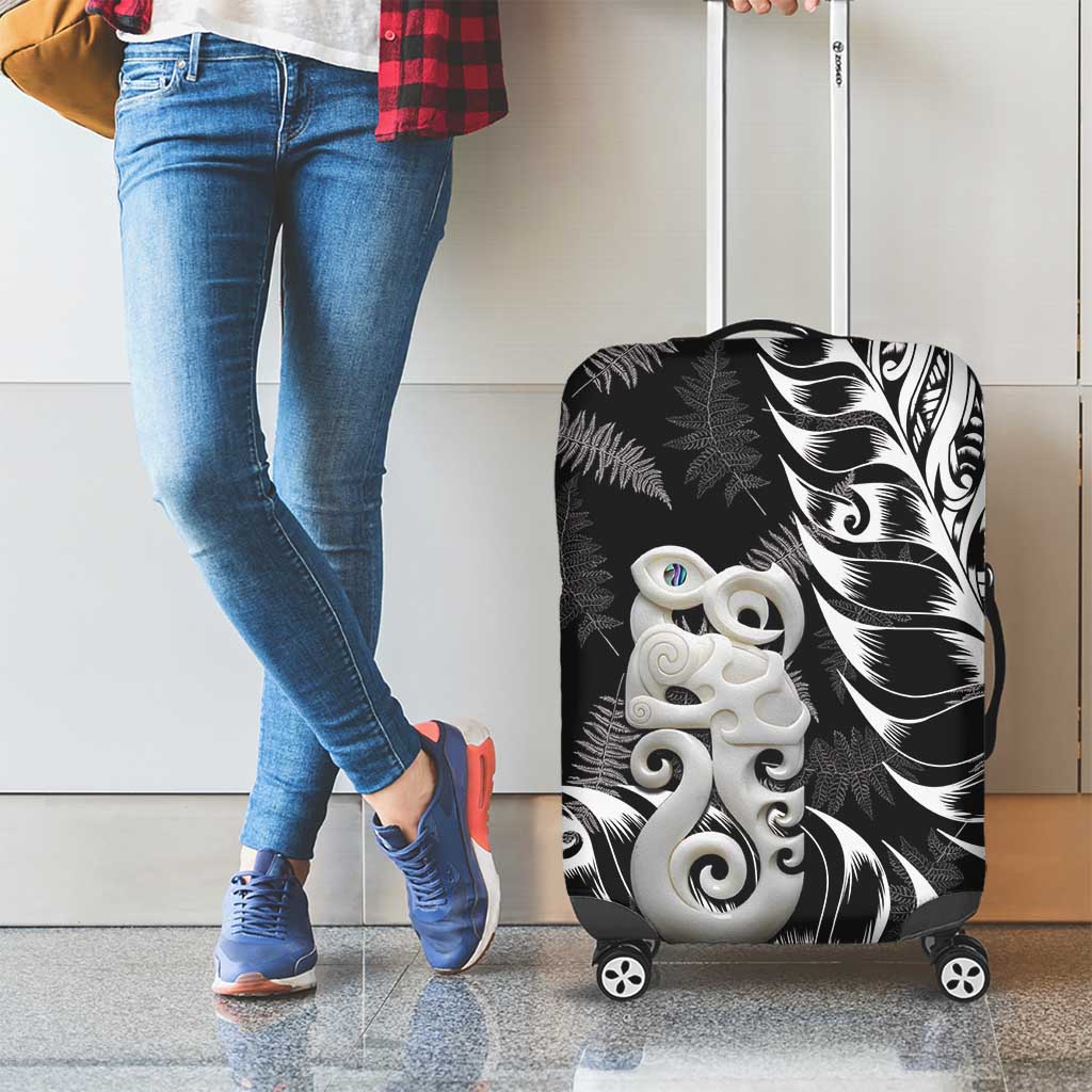 Aotearoa Manaia NZ Maori Silver Fern Luggage Cover LT14 - Polynesian Pride