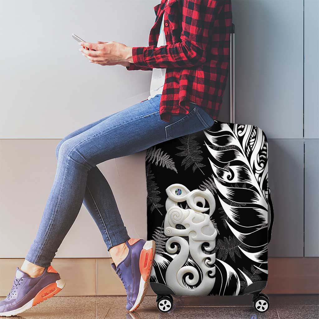 Aotearoa Manaia NZ Maori Silver Fern Luggage Cover LT14 - Polynesian Pride