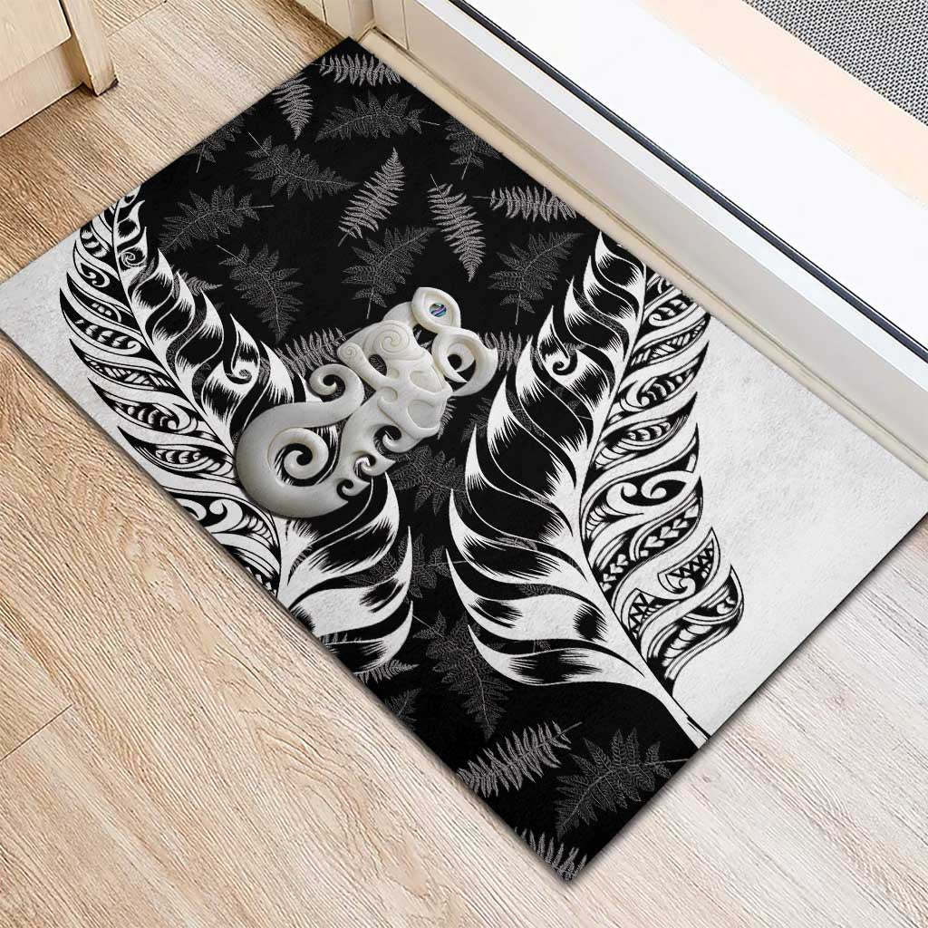 Aotearoa Manaia NZ Maori Silver Fern Rubber Doormat LT14 - Polynesian Pride