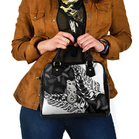 Aotearoa Manaia NZ Maori Silver Fern Shoulder Handbag LT14 - Polynesian Pride