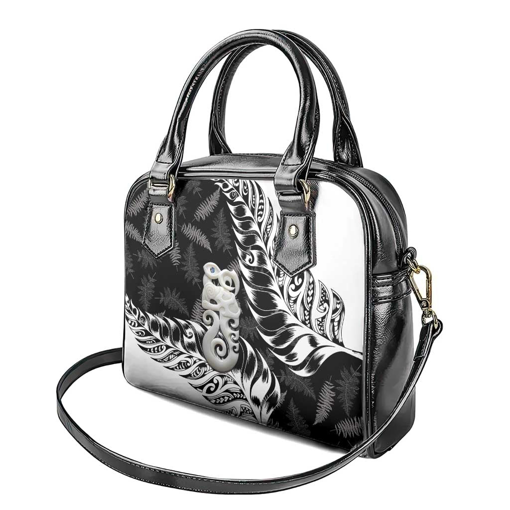 Aotearoa Manaia NZ Maori Silver Fern Shoulder Handbag LT14 - Polynesian Pride
