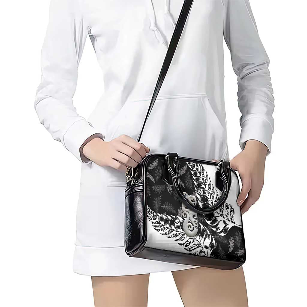 Aotearoa Manaia NZ Maori Silver Fern Shoulder Handbag LT14 - Polynesian Pride