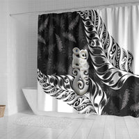Aotearoa Manaia NZ Maori Silver Fern Shower Curtain LT14 - Polynesian Pride