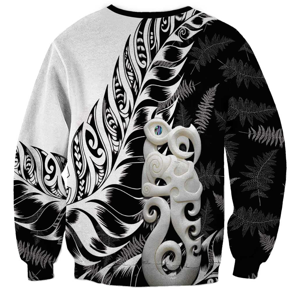Aotearoa Manaia NZ Maori Silver Fern Sweatshirt LT14 - Polynesian Pride