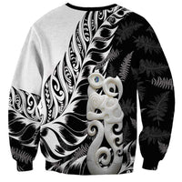 Aotearoa Manaia NZ Maori Silver Fern Sweatshirt LT14 - Polynesian Pride