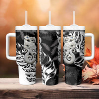 Aotearoa Manaia NZ Maori Silver Fern Tumbler With Handle LT14 - Polynesian Pride