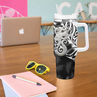 Aotearoa Manaia NZ Maori Silver Fern Tumbler With Handle LT14 - Polynesian Pride