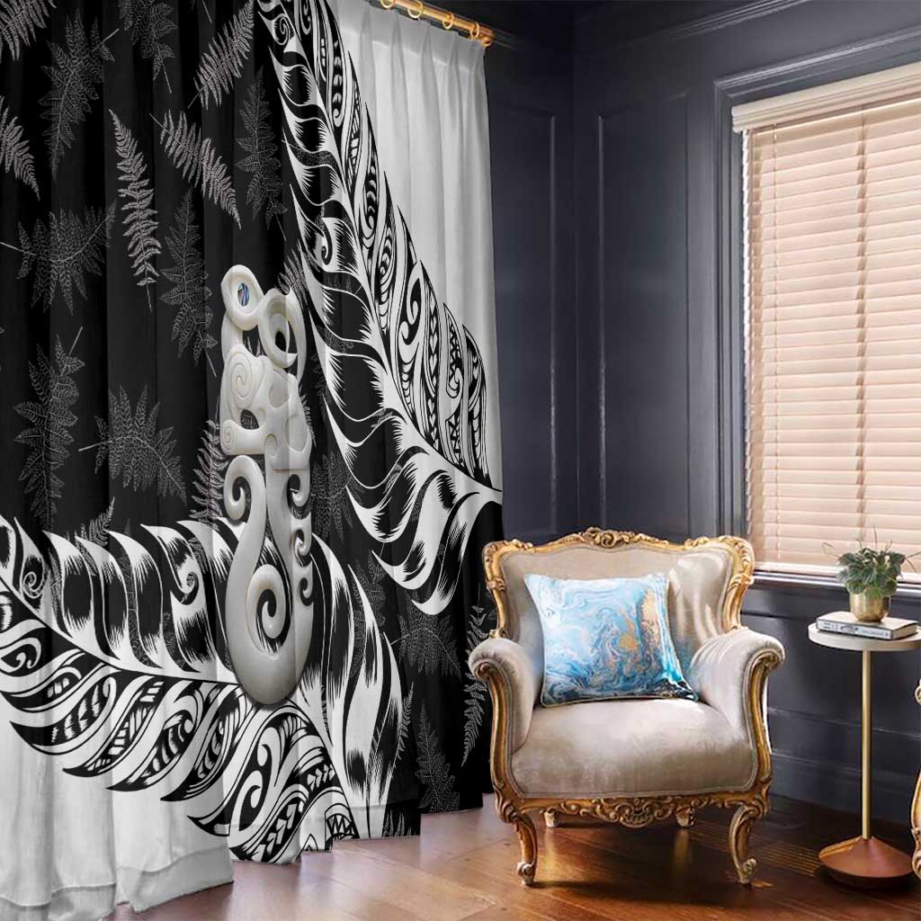 Aotearoa Manaia NZ Maori Silver Fern Window Curtain LT14 - Polynesian Pride
