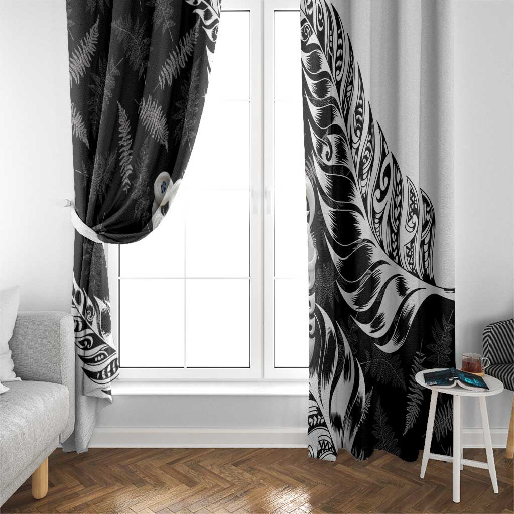 Aotearoa Manaia NZ Maori Silver Fern Window Curtain LT14 - Polynesian Pride
