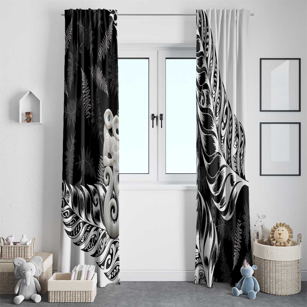 Aotearoa Manaia NZ Maori Silver Fern Window Curtain LT14 - Polynesian Pride