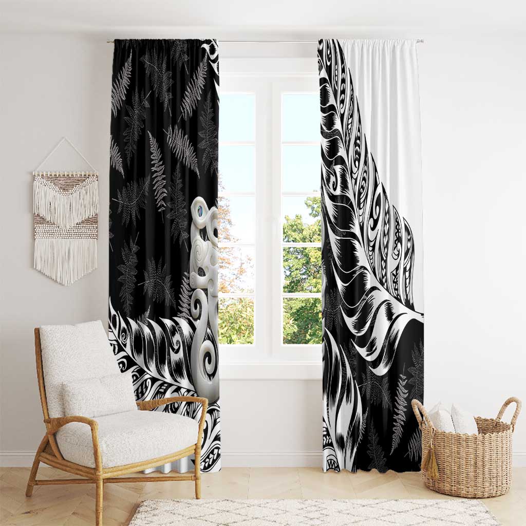 Aotearoa Manaia NZ Maori Silver Fern Window Curtain LT14 - Polynesian Pride
