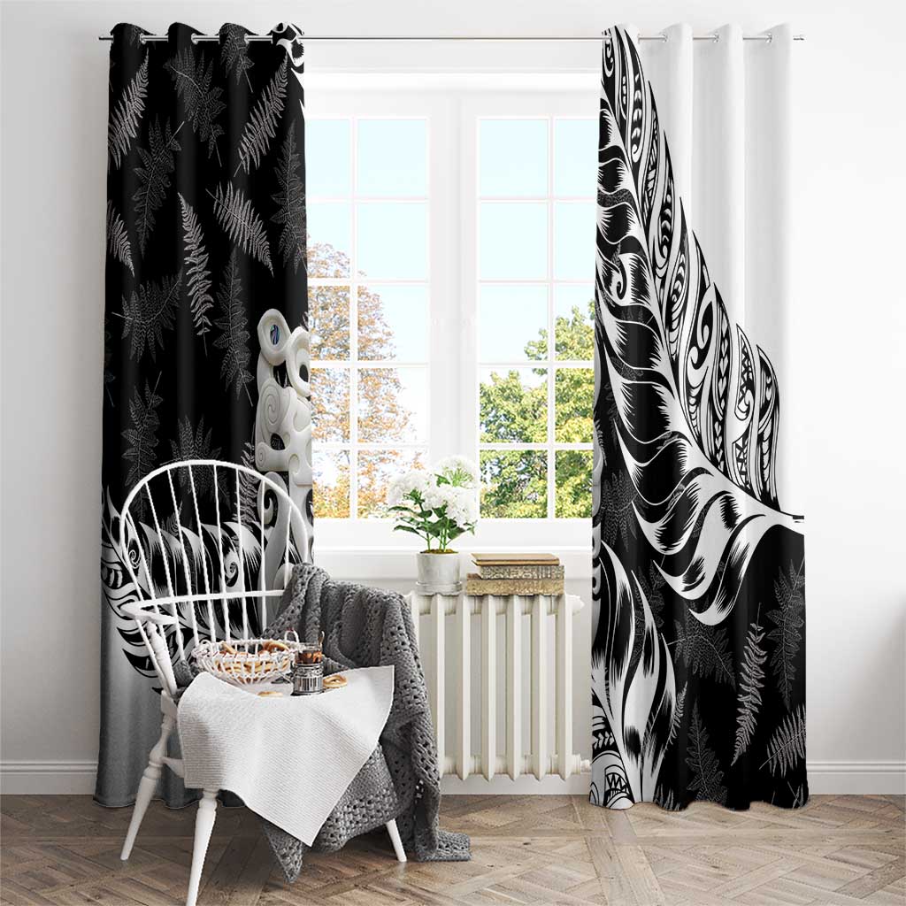 Aotearoa Manaia NZ Maori Silver Fern Window Curtain LT14 - Polynesian Pride