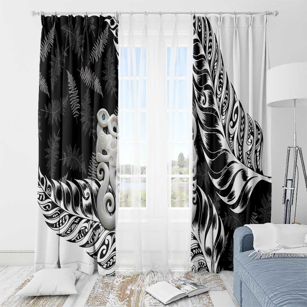 Aotearoa Manaia NZ Maori Silver Fern Window Curtain LT14 - Polynesian Pride