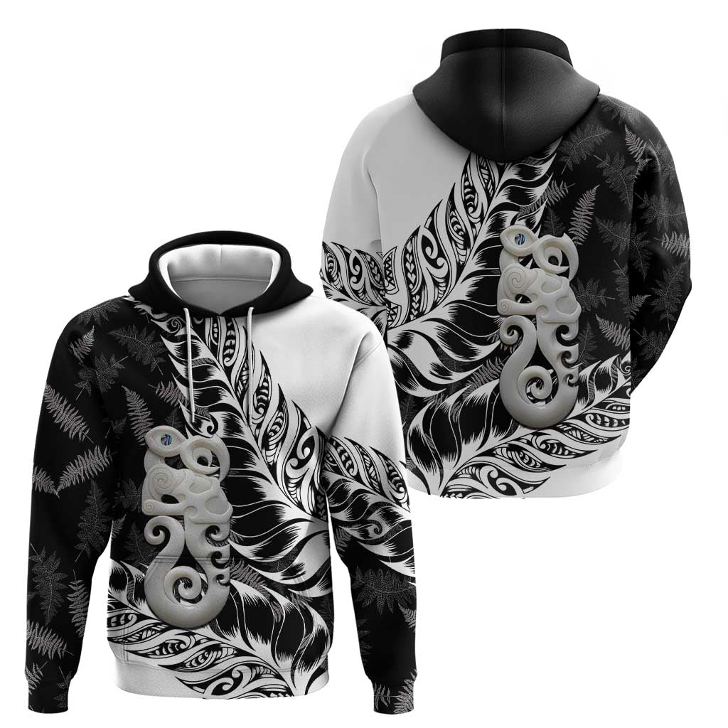 Aotearoa Manaia NZ Maori Silver Fern Zip Hoodie LT14 - Polynesian Pride
