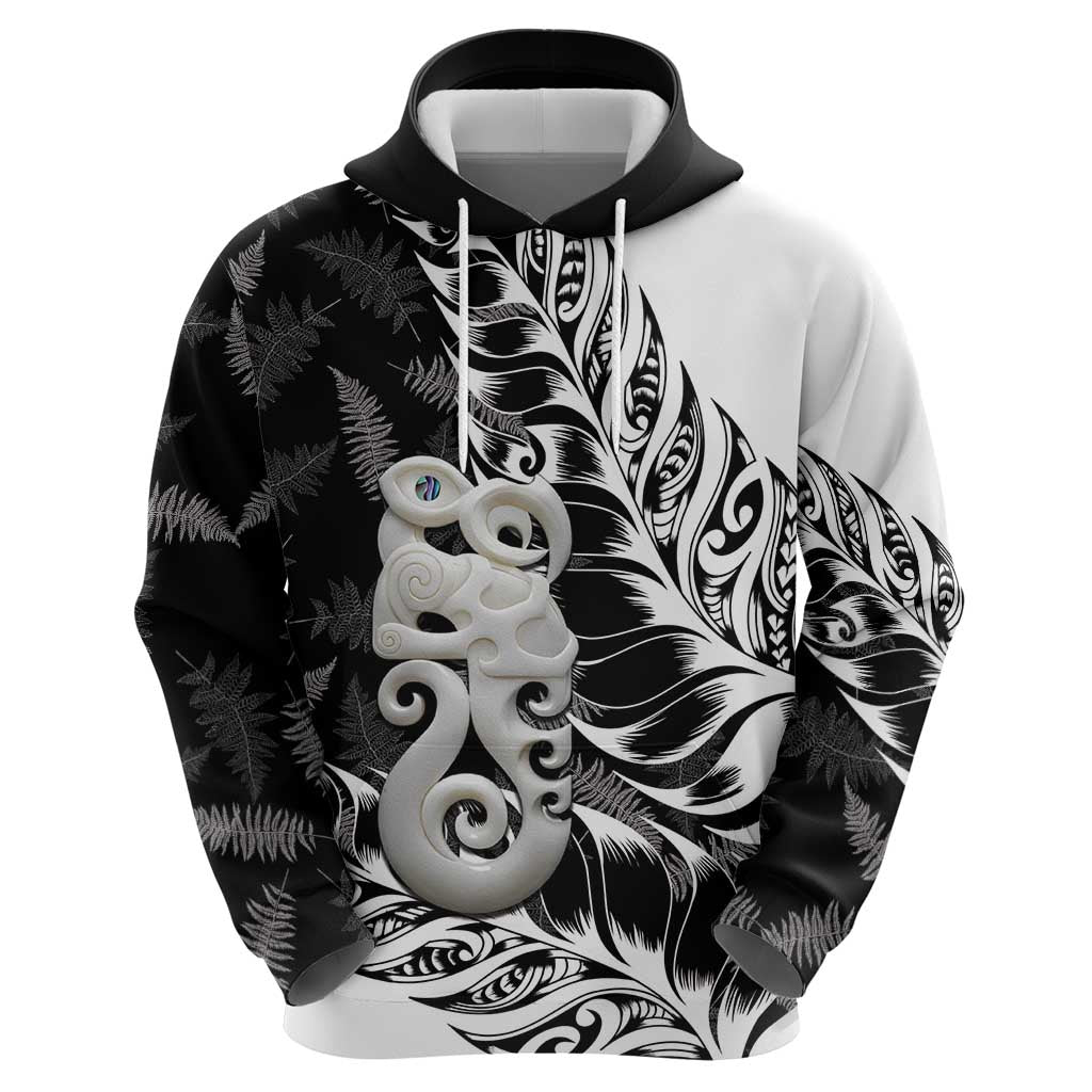 Aotearoa Manaia NZ Maori Silver Fern Zip Hoodie LT14 - Polynesian Pride