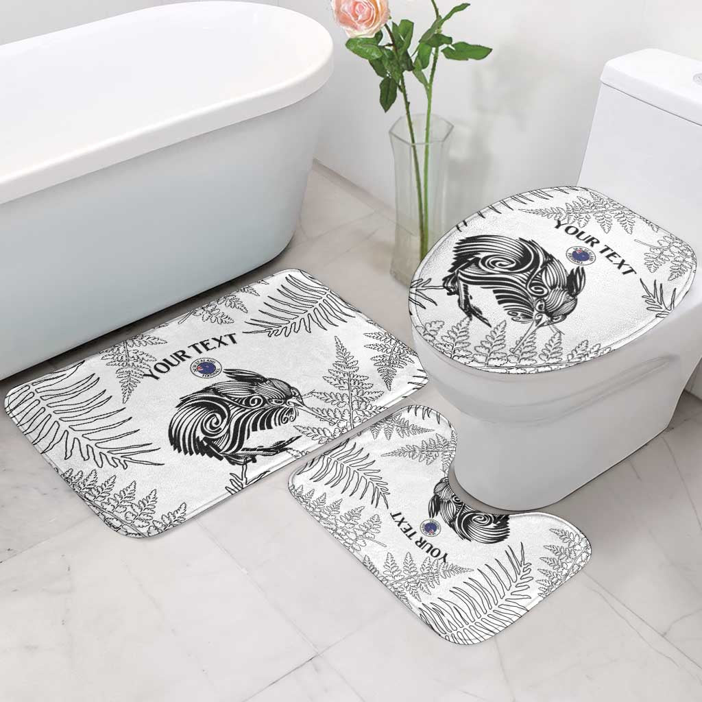 Custom New Zealand Kiwi Football Bathroom Set Aotearoa Silver Fern LT14 - Polynesian Pride