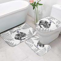 Custom New Zealand Kiwi Football Bathroom Set Aotearoa Silver Fern LT14 - Polynesian Pride