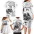 Custom New Zealand Kiwi Football Family Matching Long Sleeve Bodycon Dress and Hawaiian Shirt Aotearoa Silver Fern