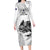 Custom New Zealand Kiwi Football Family Matching Long Sleeve Bodycon Dress and Hawaiian Shirt Aotearoa Silver Fern