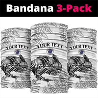 Custom New Zealand Kiwi Football Neck Gaiter Aotearoa Silver Fern LT14 package One Size: 25*50cm White - Polynesian Pride